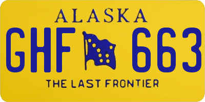AK license plate GHF663