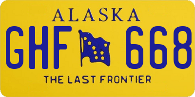 AK license plate GHF668