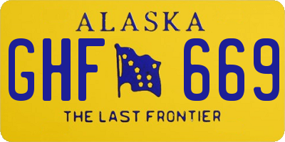 AK license plate GHF669