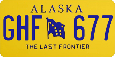 AK license plate GHF677
