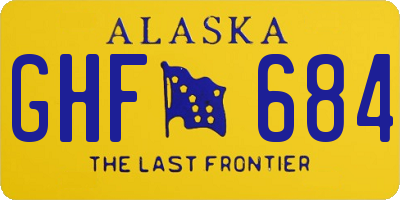 AK license plate GHF684
