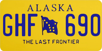 AK license plate GHF690