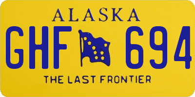 AK license plate GHF694