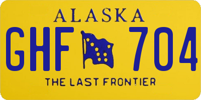 AK license plate GHF704