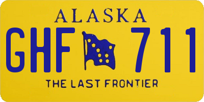 AK license plate GHF711