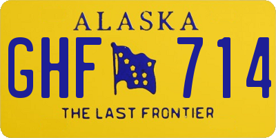 AK license plate GHF714
