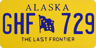 AK license plate GHF729