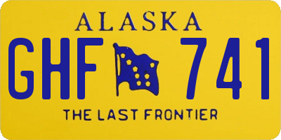 AK license plate GHF741