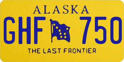 AK license plate GHF750