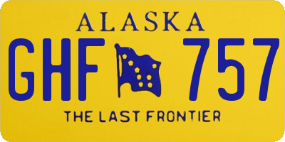 AK license plate GHF757