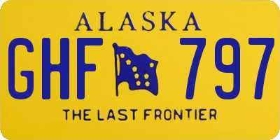 AK license plate GHF797