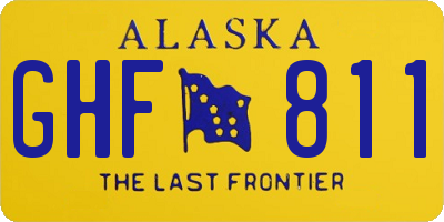 AK license plate GHF811