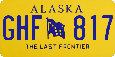 AK license plate GHF817