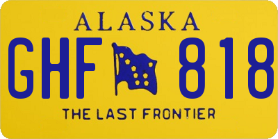 AK license plate GHF818