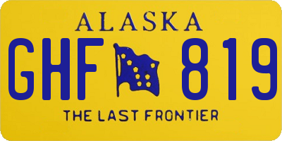 AK license plate GHF819