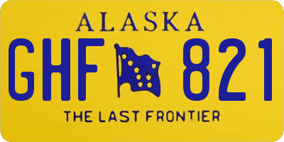 AK license plate GHF821