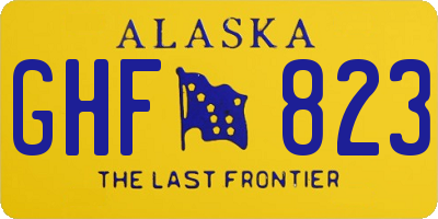 AK license plate GHF823