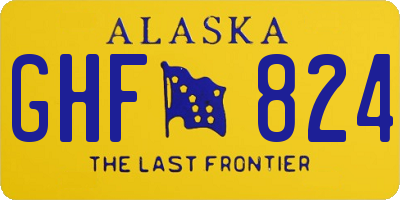 AK license plate GHF824