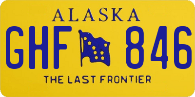 AK license plate GHF846