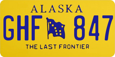 AK license plate GHF847