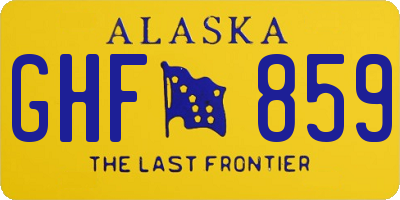 AK license plate GHF859