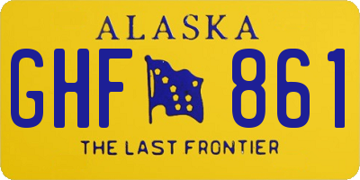 AK license plate GHF861