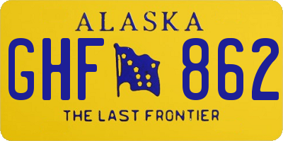 AK license plate GHF862