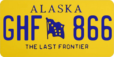 AK license plate GHF866