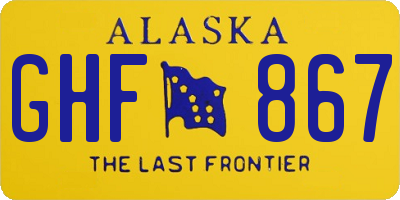 AK license plate GHF867