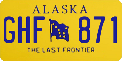 AK license plate GHF871