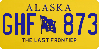 AK license plate GHF873
