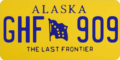 AK license plate GHF909