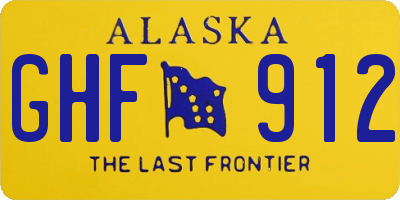 AK license plate GHF912