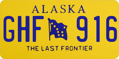 AK license plate GHF916