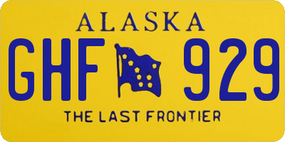 AK license plate GHF929