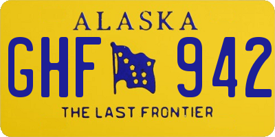 AK license plate GHF942