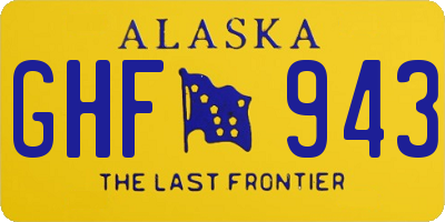 AK license plate GHF943