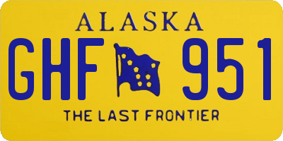 AK license plate GHF951