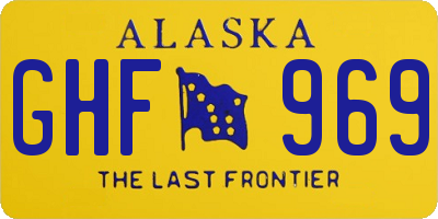 AK license plate GHF969