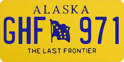 AK license plate GHF971