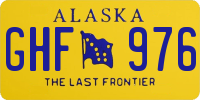 AK license plate GHF976