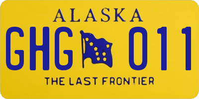 AK license plate GHG011