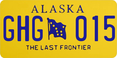 AK license plate GHG015