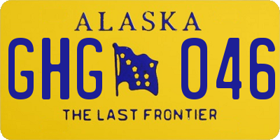 AK license plate GHG046