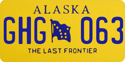 AK license plate GHG063