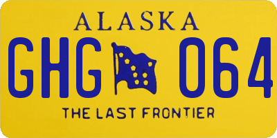 AK license plate GHG064