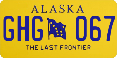AK license plate GHG067