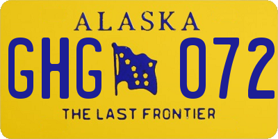 AK license plate GHG072