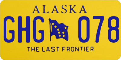 AK license plate GHG078