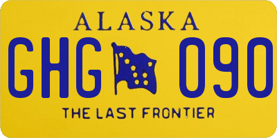 AK license plate GHG090